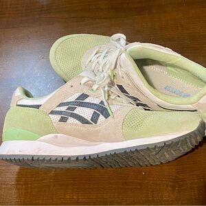 Asics Lime and White Athletic Shoes